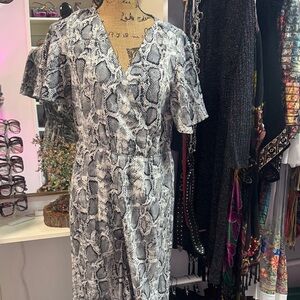 Elegant Snake Print Dress